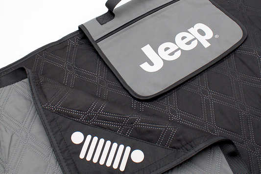 Jeep branded car mat with logo on a white background