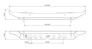 Crusher Rear Bumper w/Light Mounts Without Spare Cutout for Jeep JL