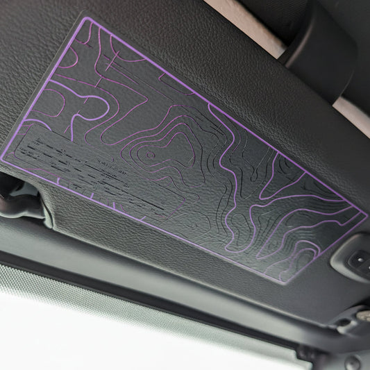 Printed Topographical Warning Label Decal Set-Pair- fits 2007-2018 Wrangler JK