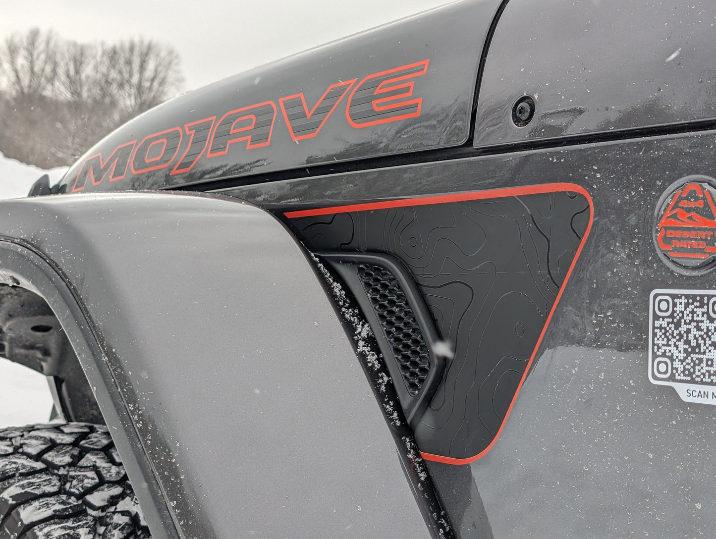 Printed Topographical Color Line Rubicon Blackout Decal- Fits Jeep Wrangler & Gladiator JL Fender Vent Decal-Pair