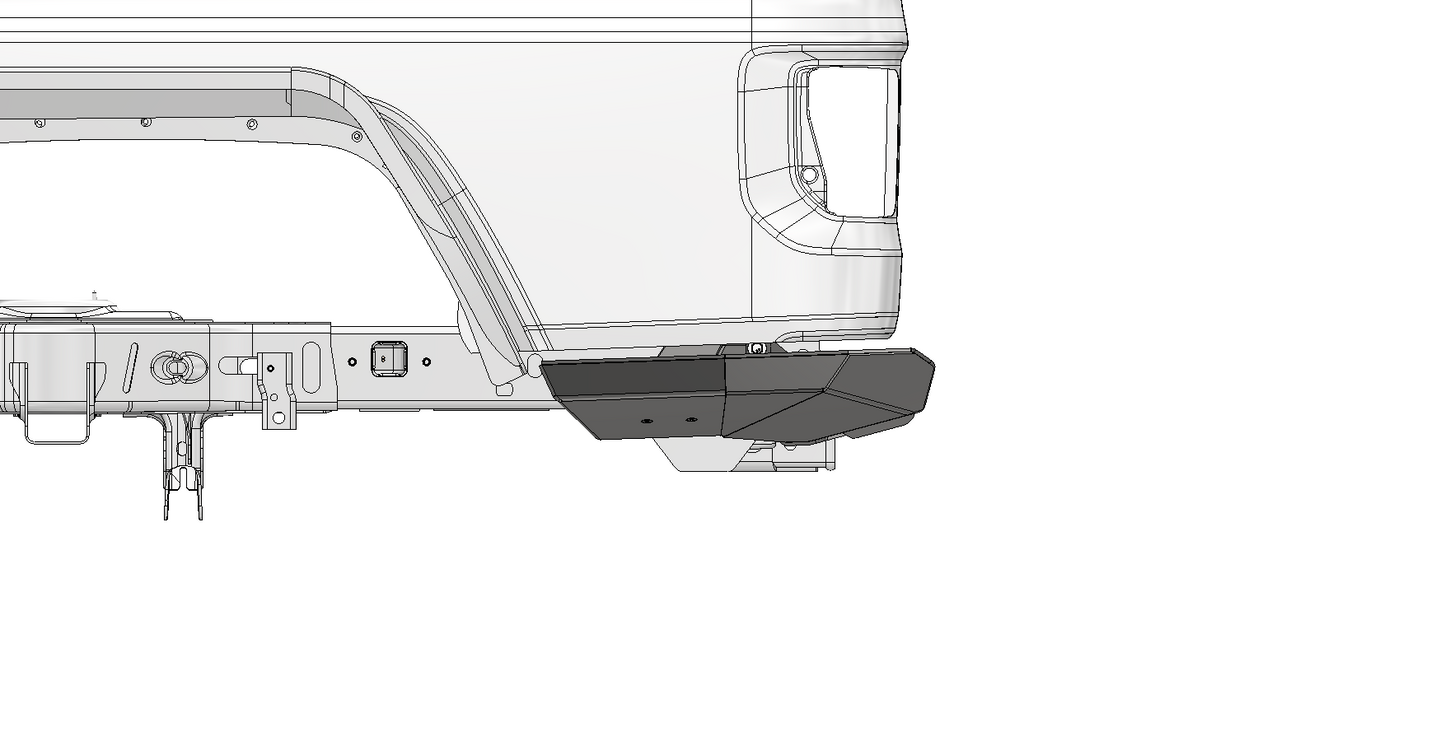 Tomahawk High Clearance Rear Bumper for Jeep JT