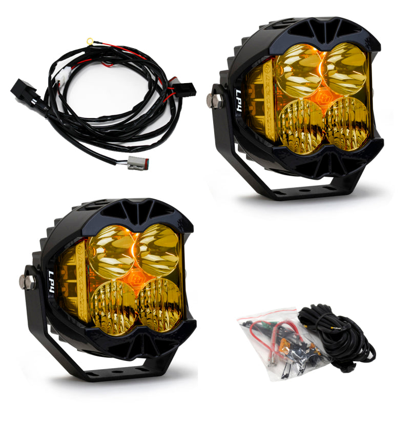 Baja Designs LP4 Pro Driving/Combo LED Lights – Amber Pair, Part Number 297813