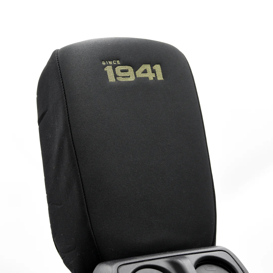 Distinction Applied Embroidered Armrest Center Console Cover "Since 1941"