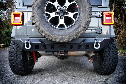 Crusher Rear Bumper w/ Light Mounts w/Spare Tire Cutout for Jeep JL