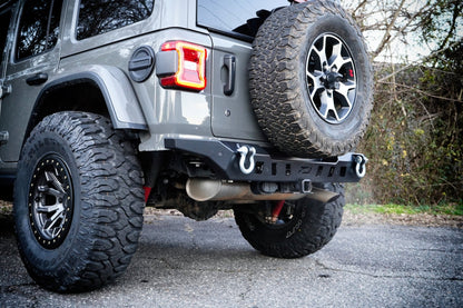 Crusher Rear Bumper w/ Light Mounts w/Spare Tire Cutout for Jeep JL