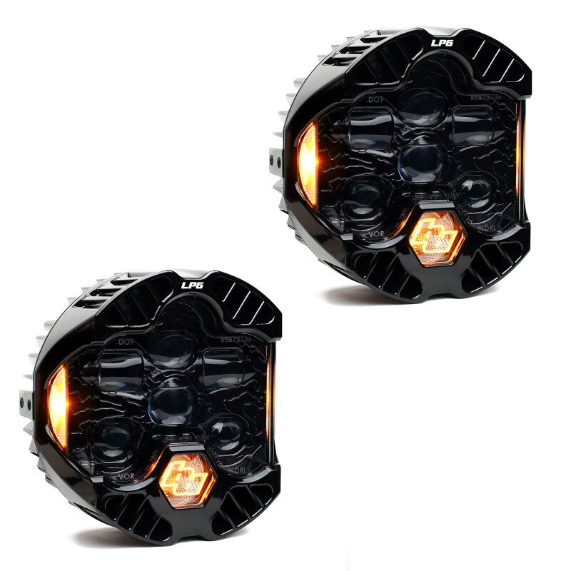Baja Designs DOT LP6 LED Auxiliary Light Pods with Amber DRL, Pair - Part 187802