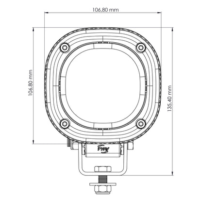 TYRI 1010 4000 eLumen, Spot, 12V, w/Lens Cover