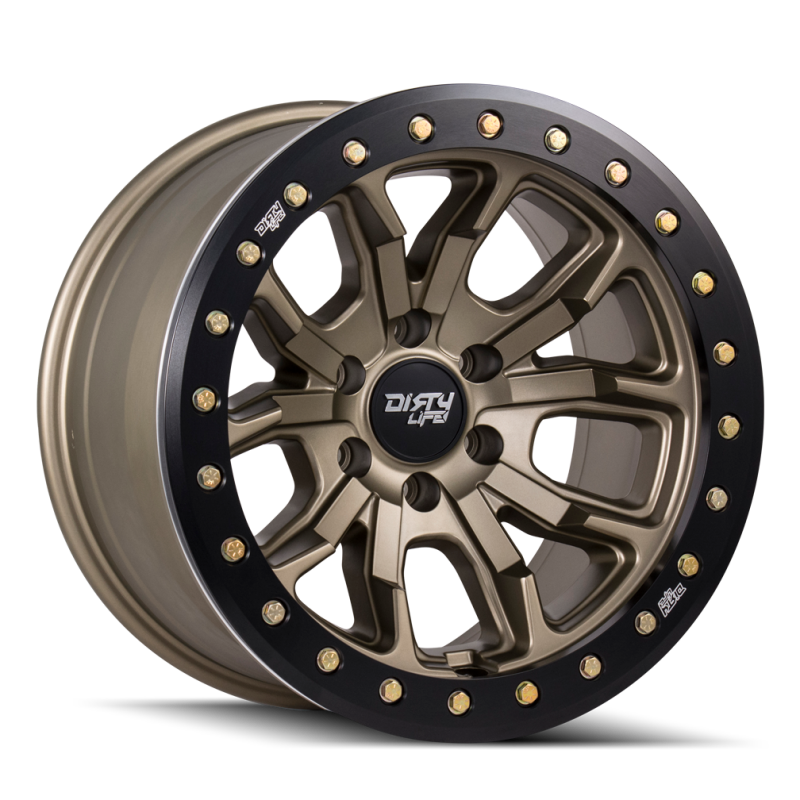 Dirty Life DT-1 9303 17x9 Cast Wheel, 5x127 Bolt Pattern, -12mm Offset, Satin Bronze