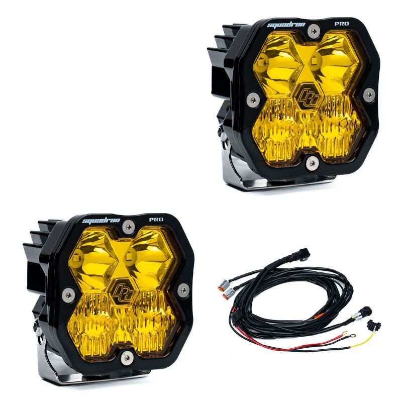 Baja Designs Squadron-R 2.0 Sport LED Driving/Combo Lights, Pair – Baja Amber | Part 5878132