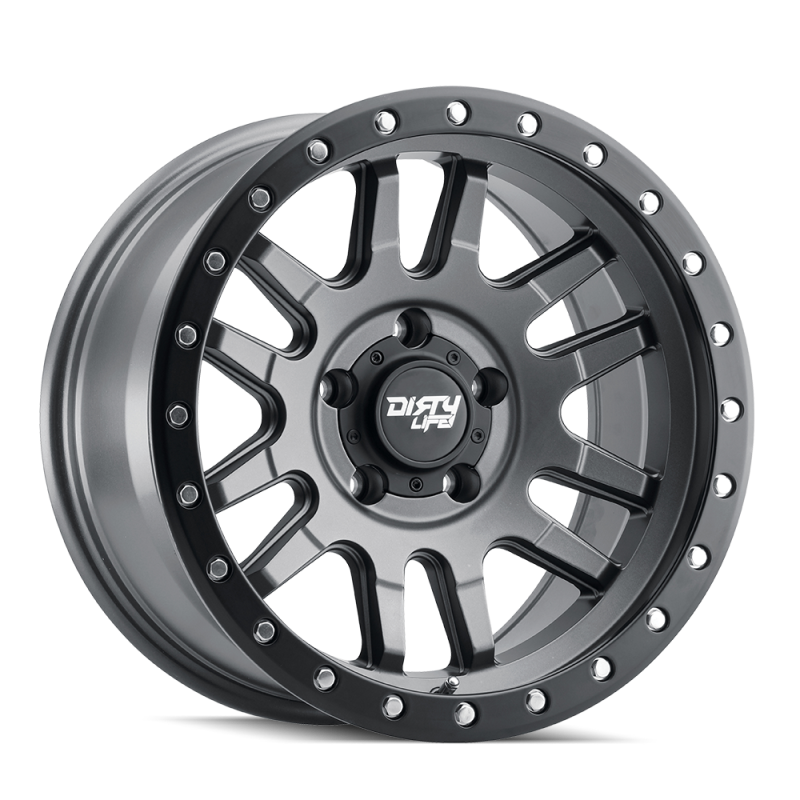 Dirty Life Canyon Pro 9309 17x9 Satin Graphite Beadlock Wheel, Part Number 9309-7973MGT12
