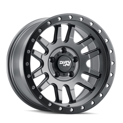 Dirty Life Canyon Pro 9309 17x9 Satin Graphite Beadlock Wheel, Part Number 9309-7973MGT12