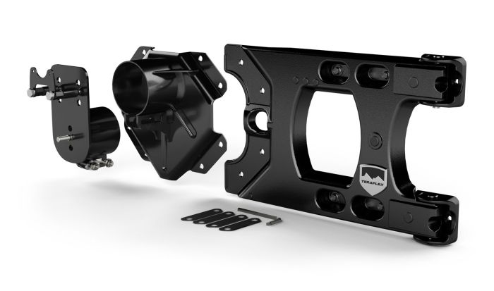 TeraFlex JK: Alpha HD Hinged Spare Tire Carrier Adjustable Spare Tire Mount Kit - 5x5 4838150