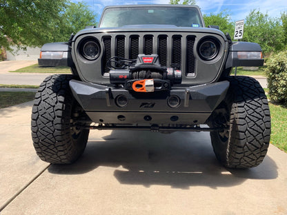 Hammer Front Bumper w/ Fog Mounts and Skid Plate for Jeep JL / JT Gladiator