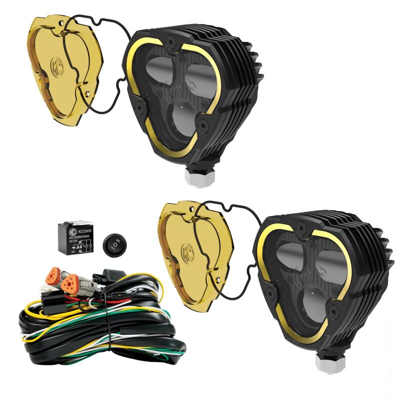 KC HiLiTES FLEX ERA 3 Dual Mode SAE Fog Lights - 2-Light Master Kit, Part 284