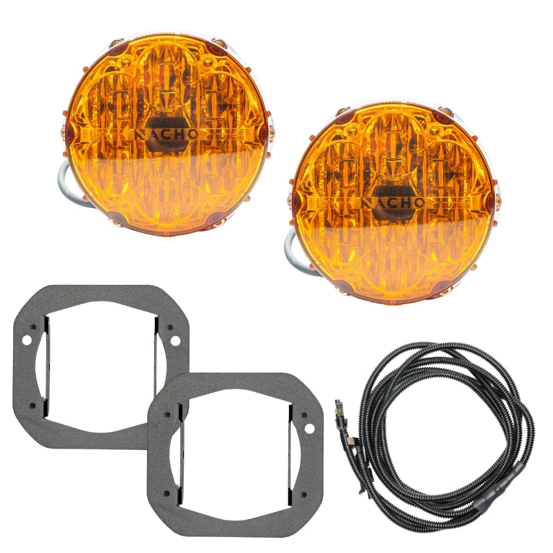 Nacho Offroad Technology V3JW1KASO Jeep JL/JT Plug-and-Play Amber Fog Light Kit
