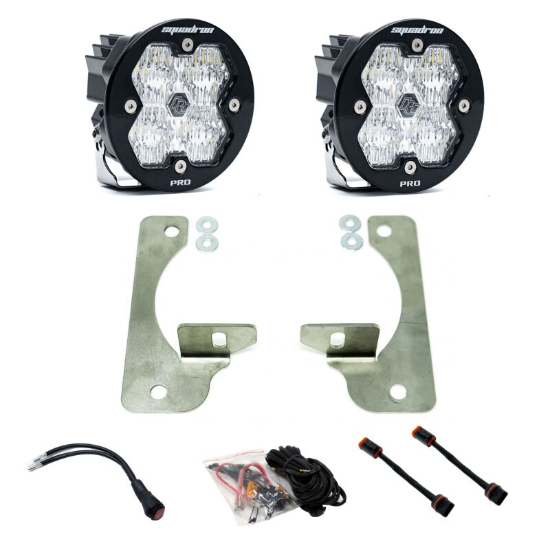 Baja Designs 440048 Squadron-R Sport 2.0 Fog Kit for Jeep JL/JT and Gladiator OE Rubicon Bumper, Clear