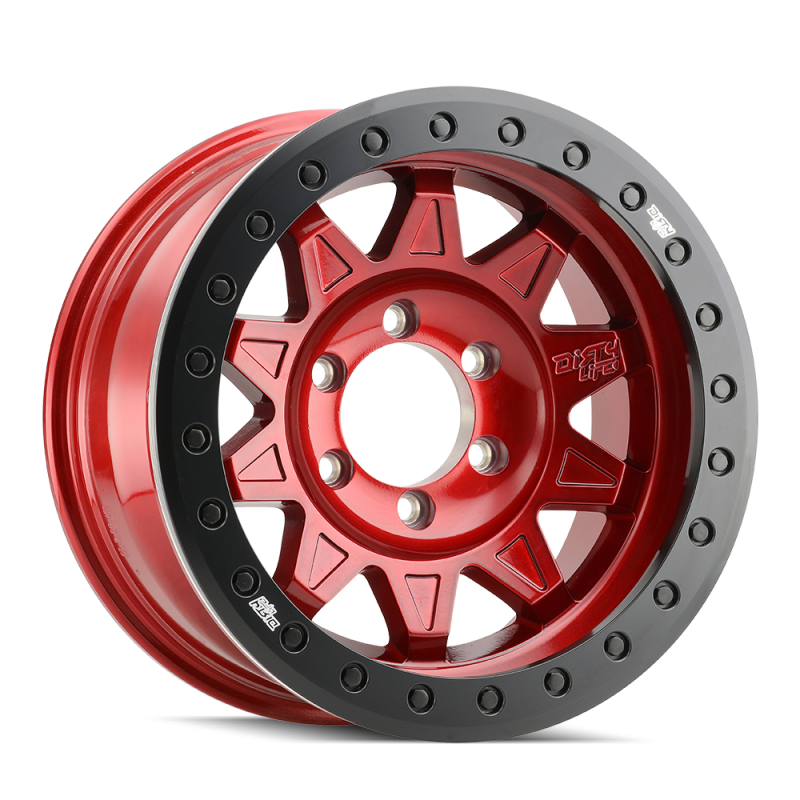 Dirty Life 9302 Roadkill Race 17x9 Beadlock Wheel, 5x127, -14mm Offset, Red