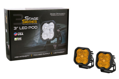 Diode Dynamics SS3 Max ABL Yellow Combo Standard LED Pods, Pair - DD6970P