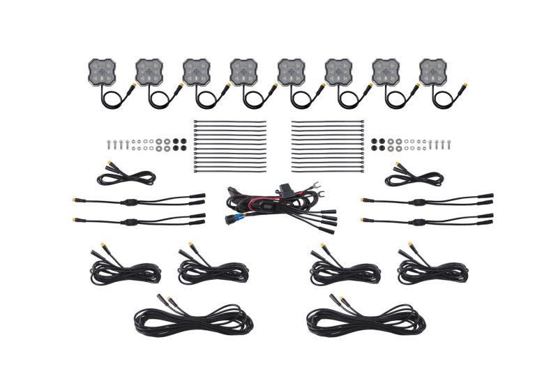 Diode Dynamics Stage Series Rock Lights Red/White M8 8-Pack DD8746