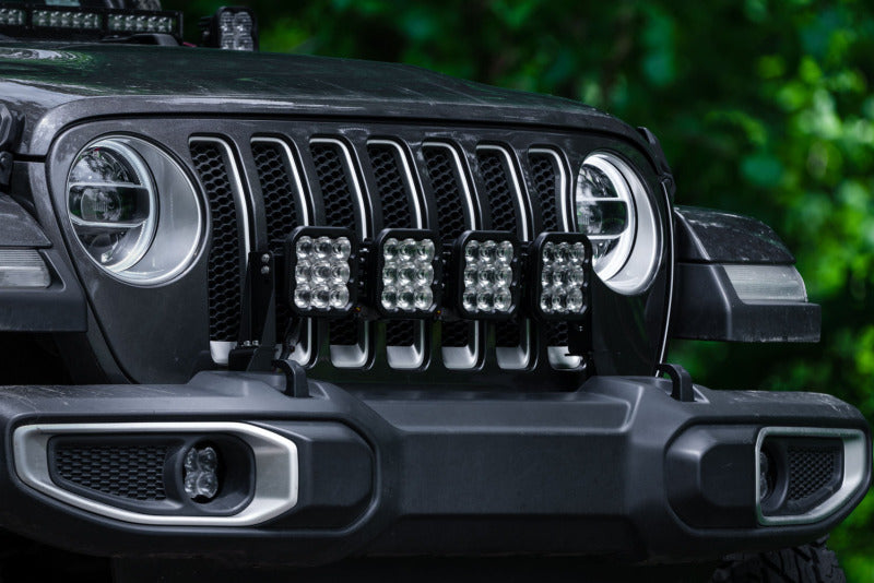 Diode Dynamics DD7268 Jeep JL Wrangler SS5 4-Pod CrossLink Grille Lightbar Kit Pro, White Combo