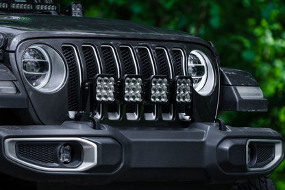 Diode Dynamics DD7268 Jeep JL Wrangler SS5 4-Pod CrossLink Grille Lightbar Kit Pro, White Combo