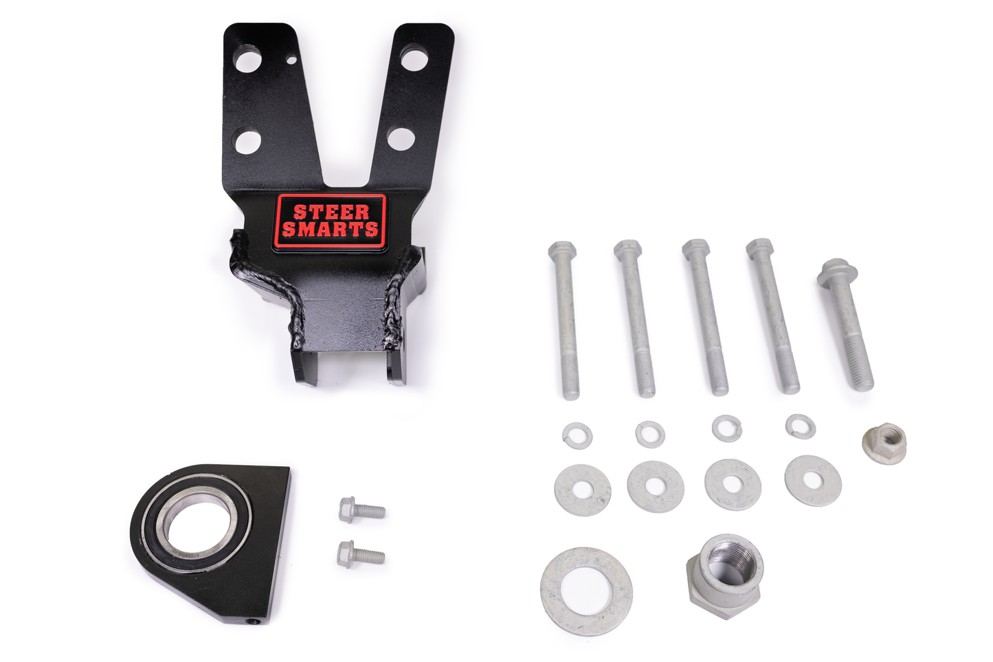 YETI XD™ 2018-2026+ JL/JT Sector Shaft Brace With Frame Side Track Bar Reinforcement Bracket - STEEL STEERING BOX ONLY (Part# 79041001)