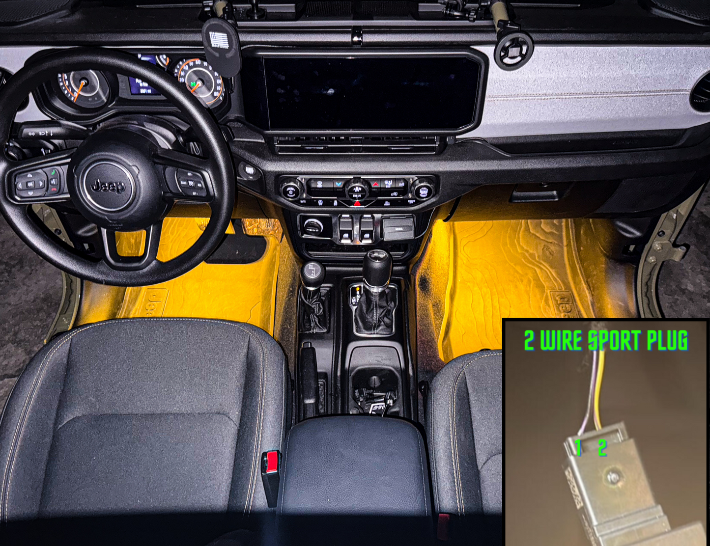 Dirt Road Cred Products LLC Front Jeep Wrangler & Gladiator High Power Floor Light Kit