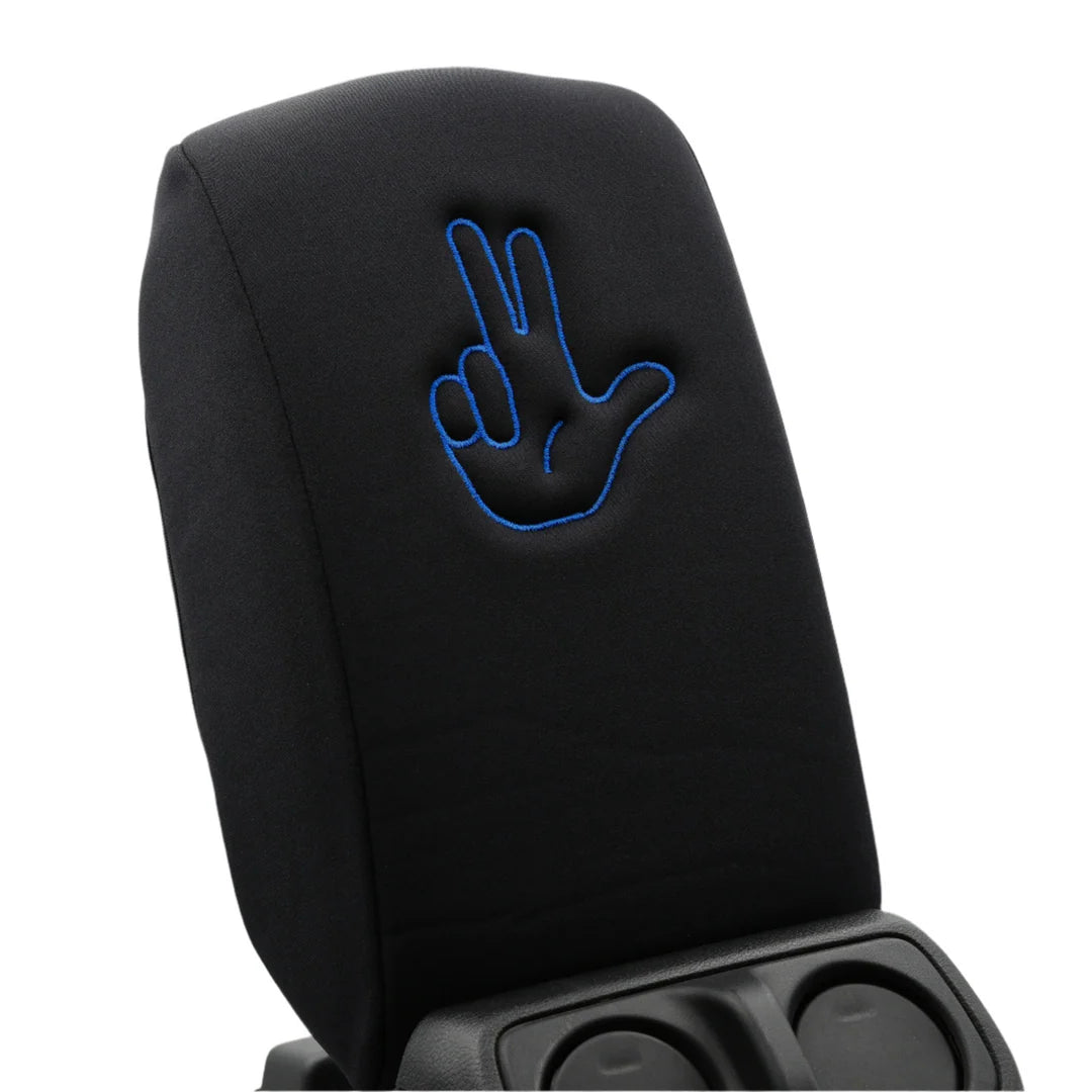 Distinction Applied Embroidered Armrest Center Console Cover "Peace Wave"