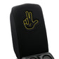 Distinction Applied Embroidered Armrest Center Console Cover "Peace Wave"