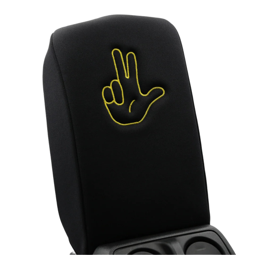 Distinction Applied Embroidered Armrest Center Console Cover "Peace Wave"