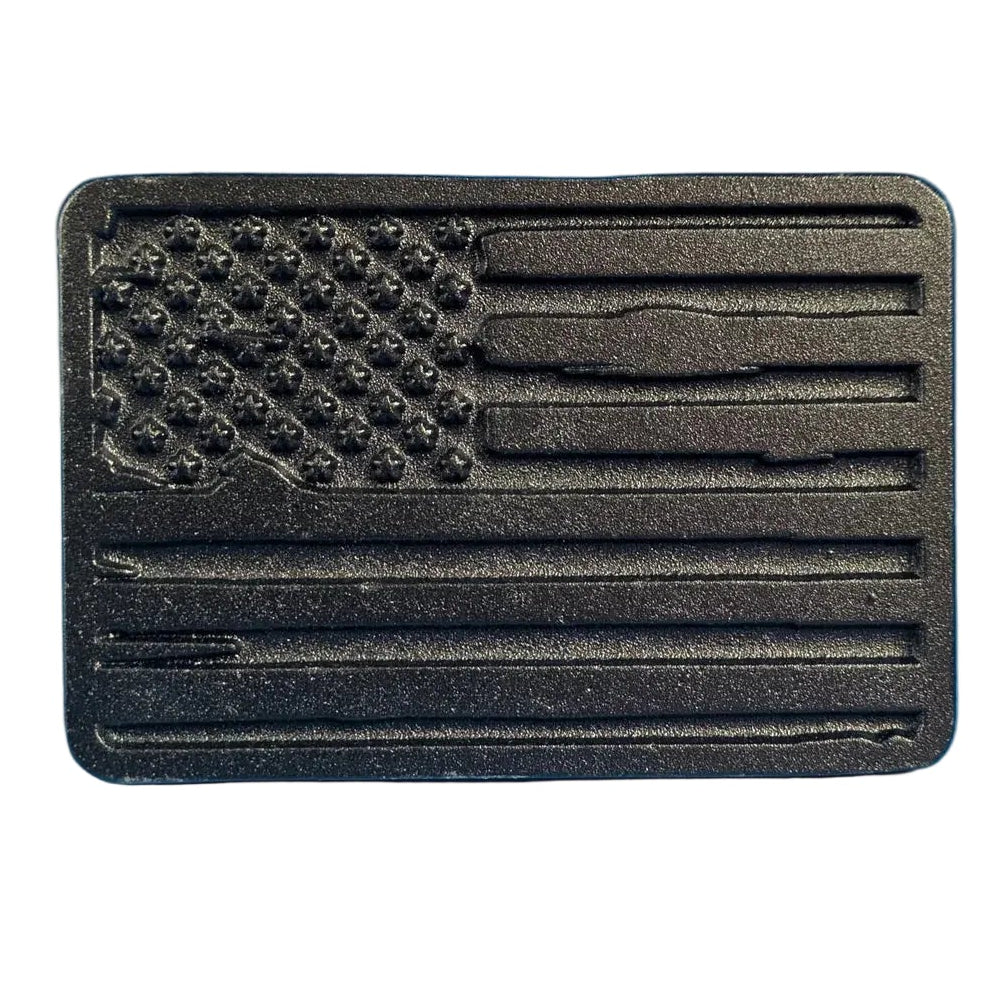 Black Out American Flag Cast Aluminum Hitch Cover - MADE IN THE USA