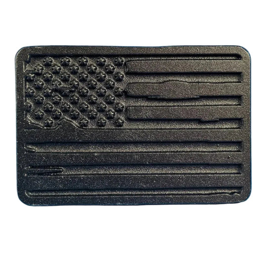 Black Out American Flag Cast Aluminum Hitch Cover - MADE IN THE USA