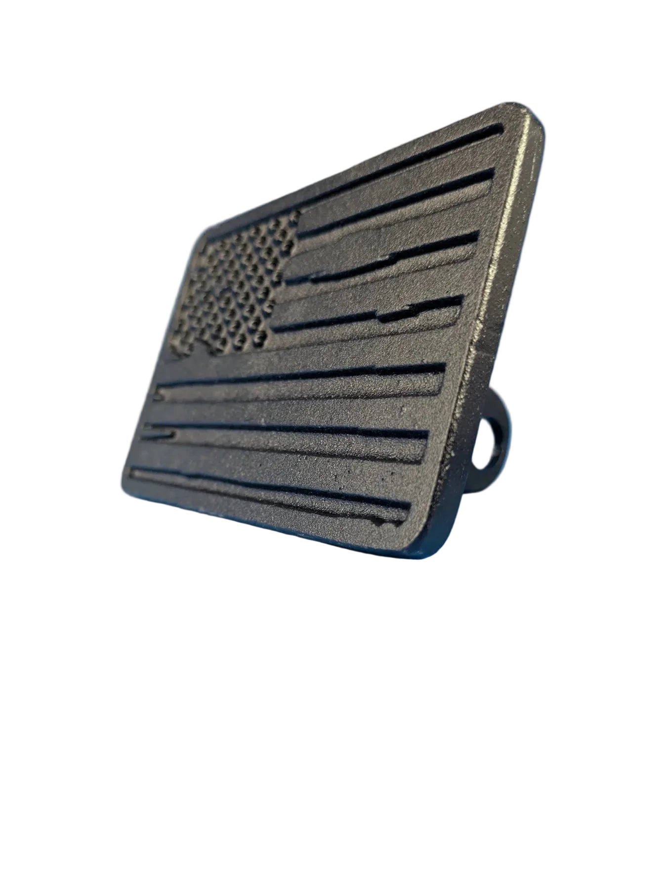 Black Out American Flag Cast Aluminum Hitch Cover - MADE IN THE USA