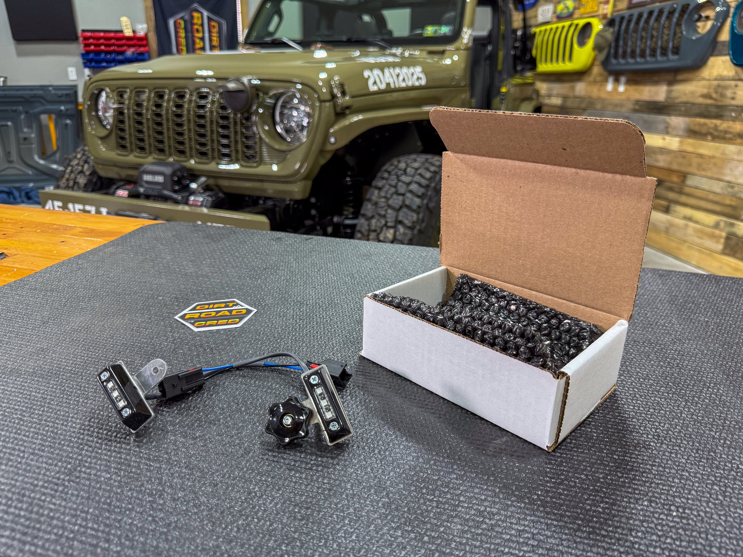Dirt Road Cred Products LLC Front Jeep Wrangler & Gladiator High Power Floor Light Kit