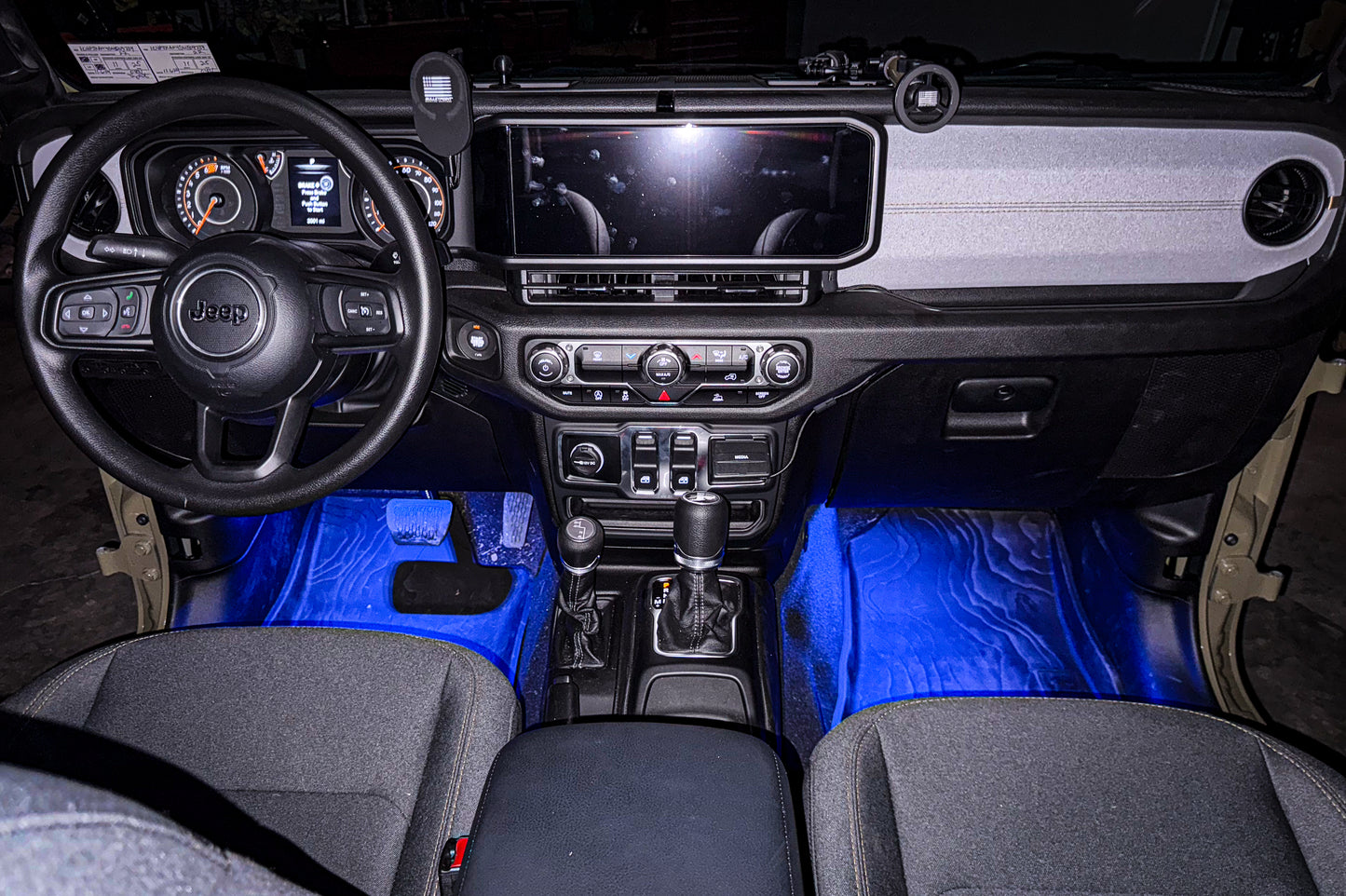 Dirt Road Cred Products LLC Front Jeep Wrangler & Gladiator High Power Floor Light Kit