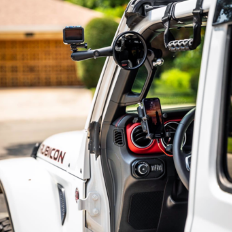 A-Pillar Side Mirror Set For 2024+ Jeep Wrangler JL & Gladiator - CMM Offroad