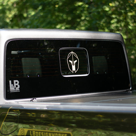 Gladiator Spartan Helmet Accent Line- Fits Jeep Wrangler & Gladiator JL & More Fender Vent 2 Layer Decal-Pair