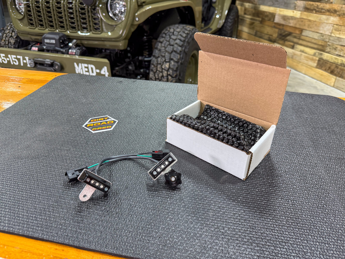 Dirt Road Cred Products LLC Front Jeep Wrangler & Gladiator High Power Floor Light Kit