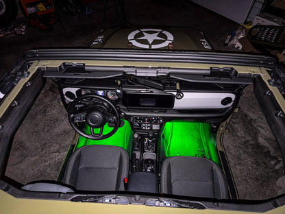 Dirt Road Cred Products LLC Front Jeep Wrangler & Gladiator High Power Floor Light Kit