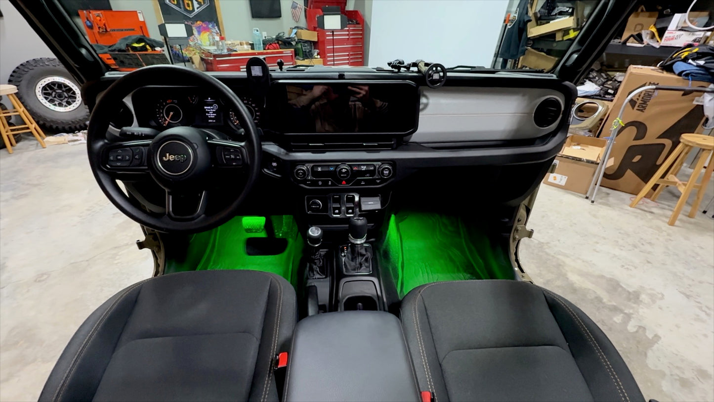 Dirt Road Cred Products LLC Front Jeep Wrangler & Gladiator High Power Floor Light Kit