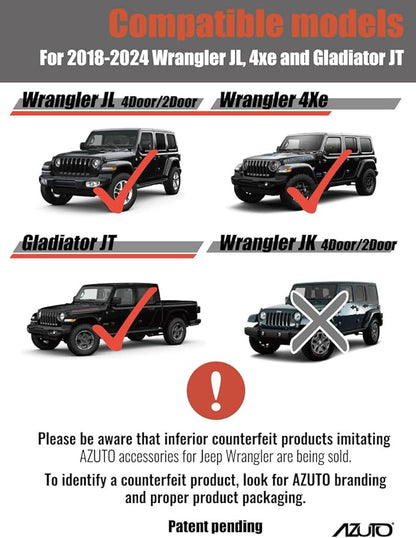 AZUTO Jeep Wrangler JL and Jeep Gladiator JT Key Hole Covers / Set of 3 MHG-039