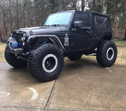Crusher Front Fender 2" Flare for Jeep JK / JKU - Aluminum