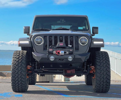 Hammer Front Bumper w/ Fog Mounts and Skid Plate for Jeep JL / JT Gladiator