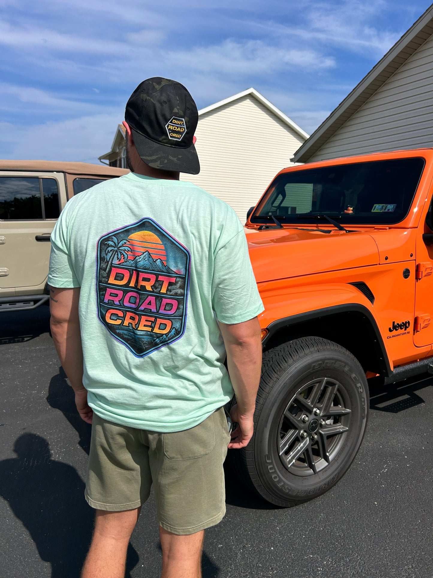 Dirt Road Cred Seafoam Beach  Shirt
