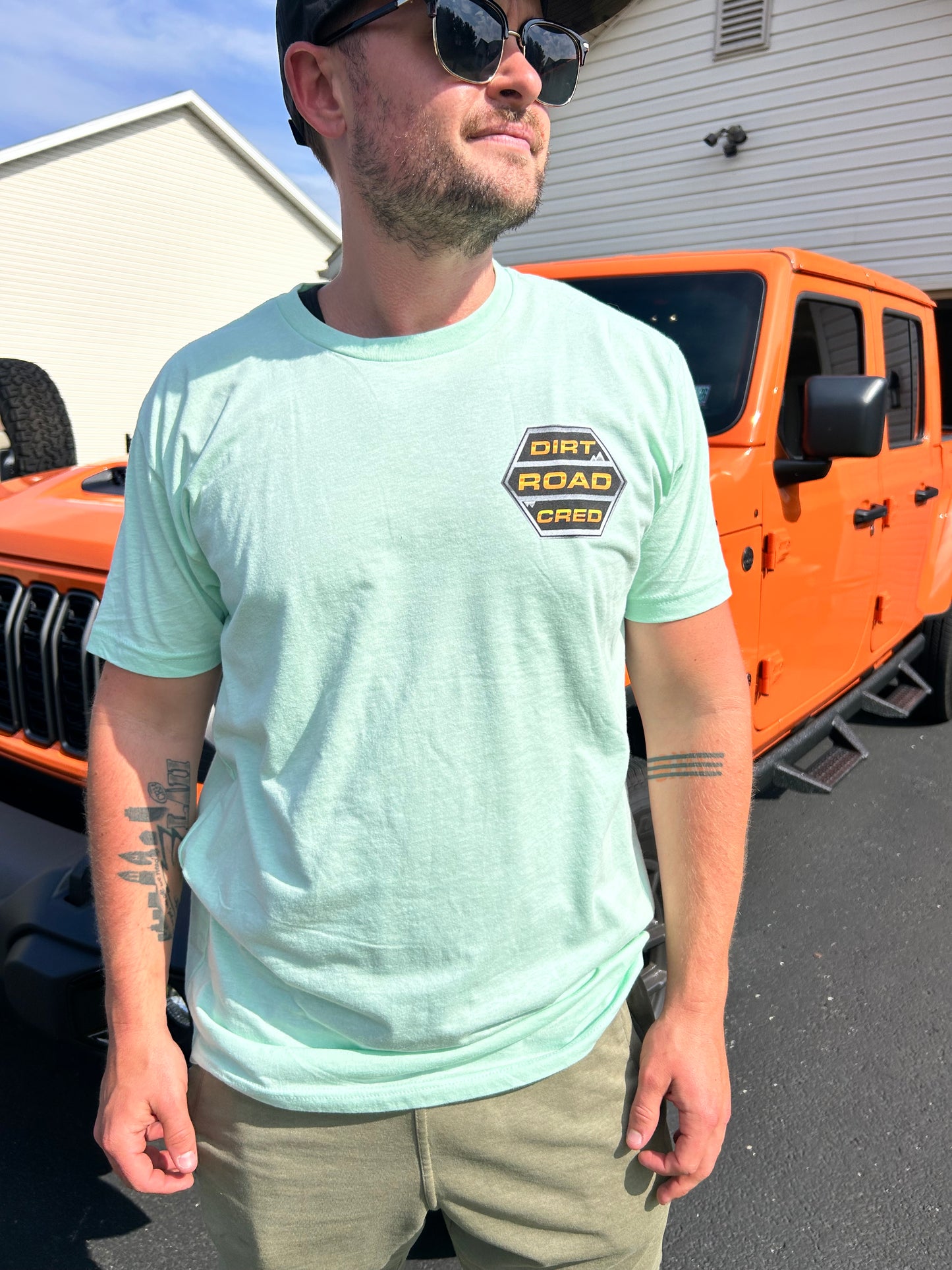 Dirt Road Cred Seafoam Beach  Shirt
