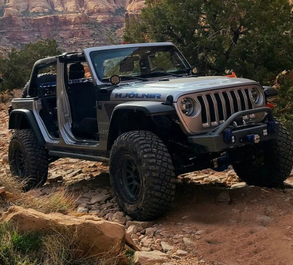 Crusher HD Front Bumper w/Tube Bull Bar for Jeep JL/JT