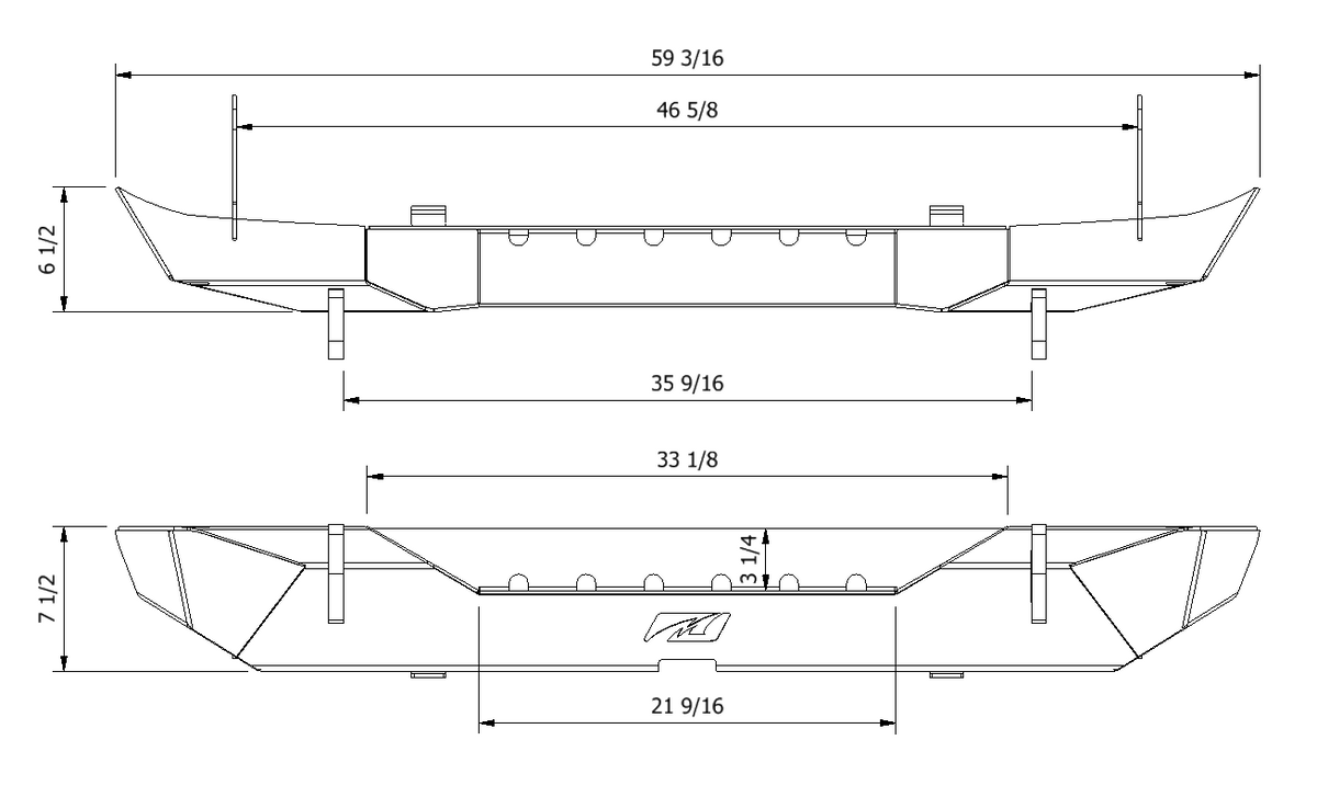 Stubby Rear Bumper for Jeep JK / JKU