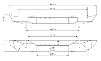 Stubby Rear Bumper for Jeep JK / JKU