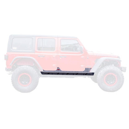 Crusher Rocker Guards w/ Step for Jeep JLU 4 Door