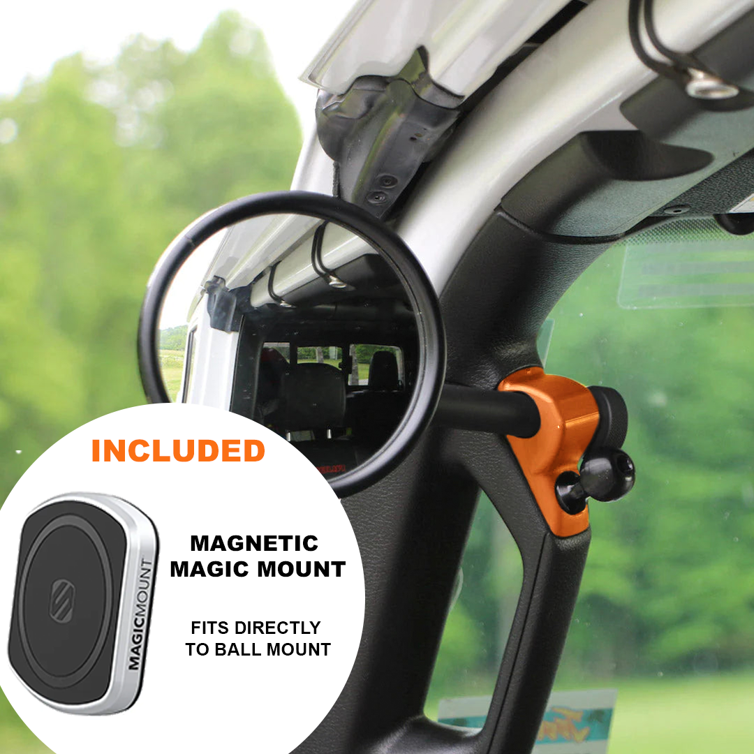 A-PILLAR SIDE MIRRORS FOR 2018 - 2023 JEEP WRANGLER JL & GLADIATOR - CMM OFFROAD